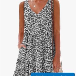 Floral Sleeveless V-Neck Dress